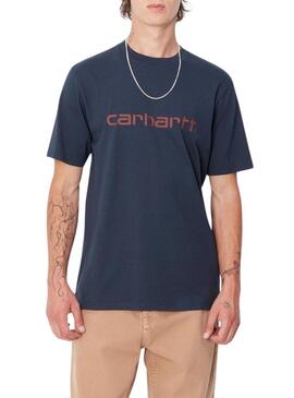 Maglietta Carhartt blu scuro per uomo