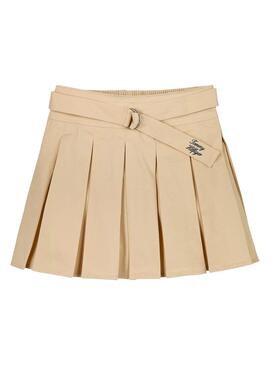 Gonna Tommy Hilfiger piegata beige per ragazza