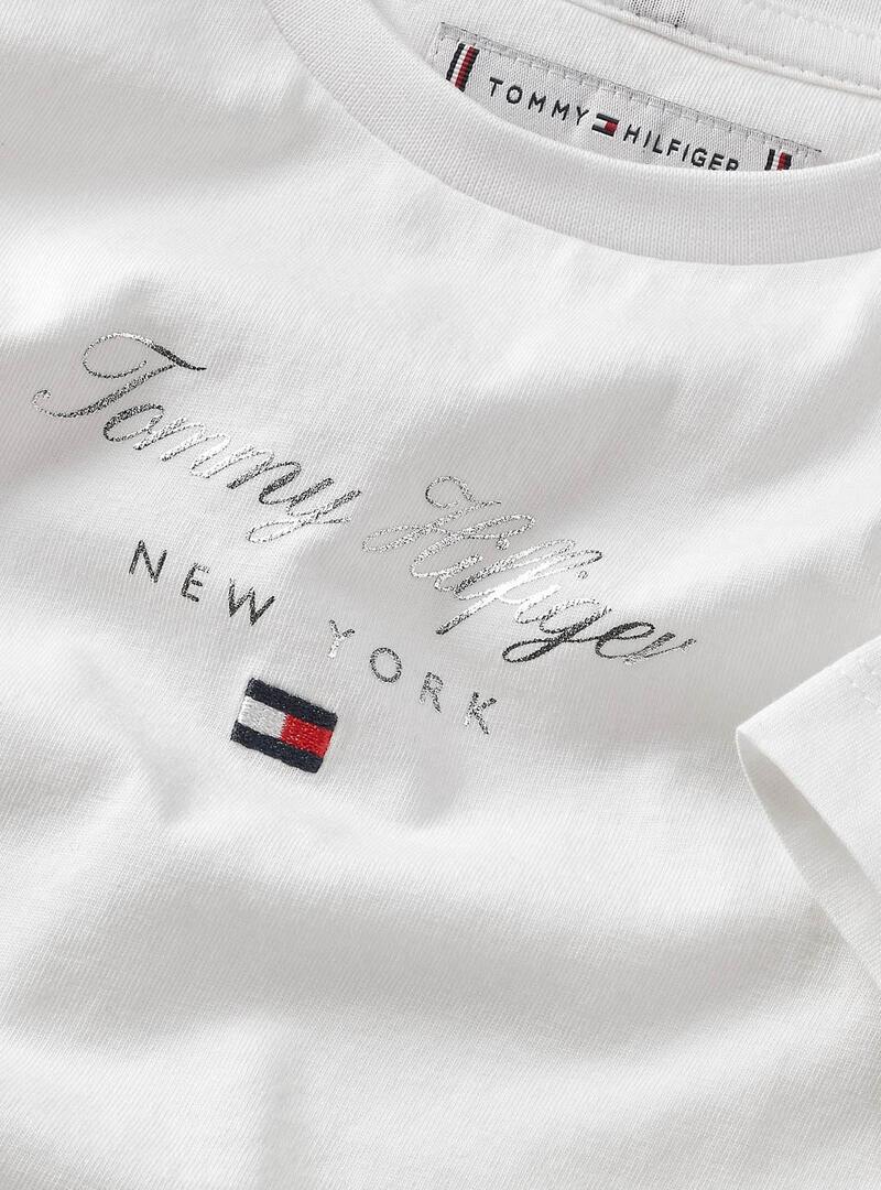 Maglietta Tommy Hilfiger Nyc bianca per ragazza