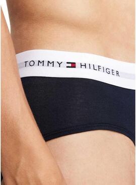 Pacco di 3 mutande Tommy Hilfiger slip con elasticità in vita multicolore