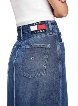 Gonna Tommy Jeans Claire in denim blu per donna