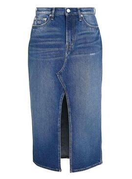 Gonna Tommy Jeans Claire HFG midi blu per donna