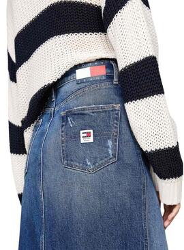 Gonna Tommy Jeans Claire HFG midi blu per donna