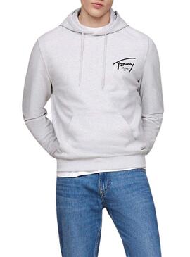 Felpa con cappuccio grigia Tommy Jeans Entry Graphic per uomo