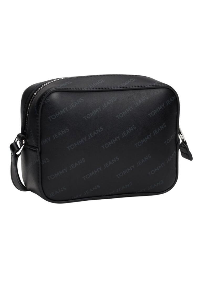 Borsa Tommy Jeans Essential Must Camera Print nera per donna