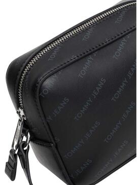 Borsa Tommy Jeans Essential Must Camera Print nera per donna