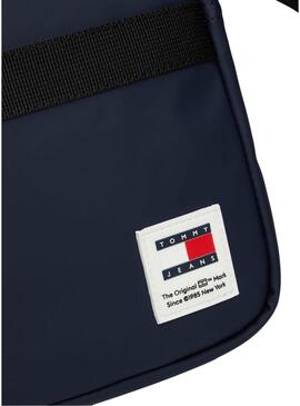 Borsa Tommy Jeans Essential Crossover Reporter blu scuro per uomo