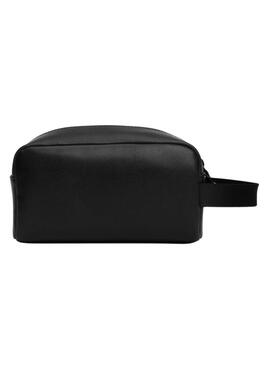 Necesser Tommy Jeans Leather Washbag nero