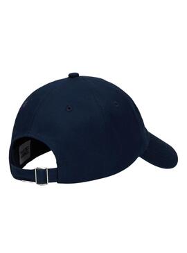 Cappello Tommy Jeans Heritage Structured in cotone blu marino per uomo.