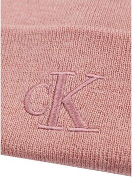 Cappello Calvin Klein Jeans Monogram ricamato rosa per donna