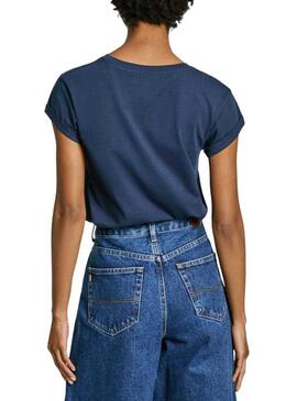 Maglietta Pepe Jeans Elvia Marina per Donna