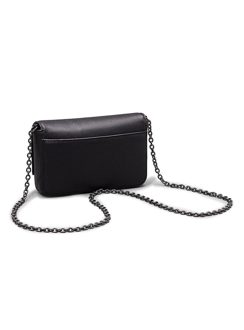 Borsa Calvin Klein Jeans Minimal Monogram Flap nera per donna