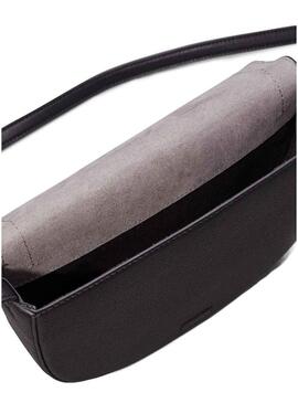 Borsa Calvin Klein Jeans Saddle Minimal nera per donna