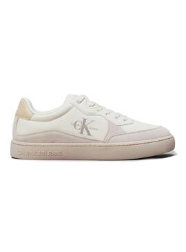 Sneakers Calvin Klein Jeans Classic Cupsole Low beige per uomo.