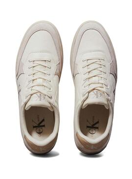 Sneakers Calvin Klein Jeans Classic Cupsole Low beige per uomo.