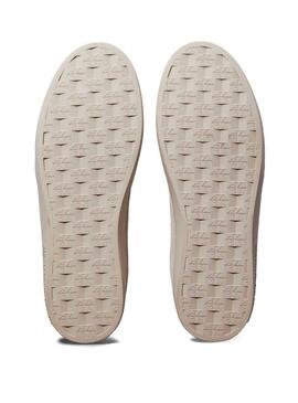 Sneakers Calvin Klein Jeans Classic Cupsole Low beige per uomo.