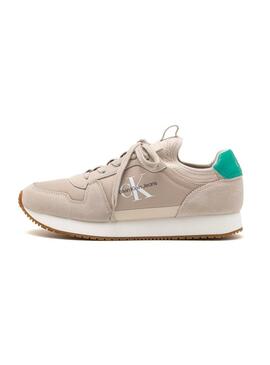 Sneakers Calvin Klein Jeans Runner Laceup beige per uomo