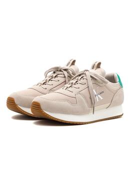 Sneakers Calvin Klein Jeans Runner Laceup beige per uomo