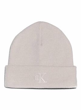 Cappello Calvin Klein Jeans Monogram beige per donna