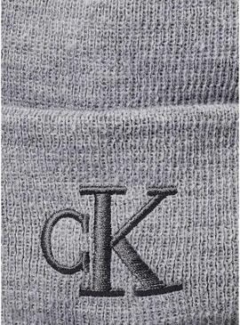 Berretto Calvin Klein Jeans Monogram grigio per donna