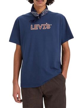 Maglietta Levis Padded blu per uomo