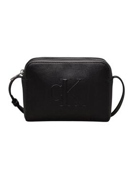 Borsa Calvin Klein Jeans Camera sculpted nera per donna