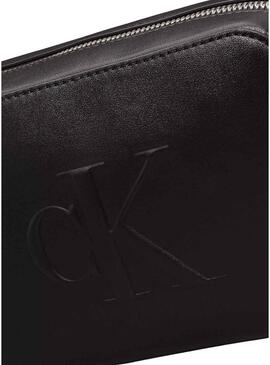 Borsa Calvin Klein Jeans Camera sculpted nera per donna