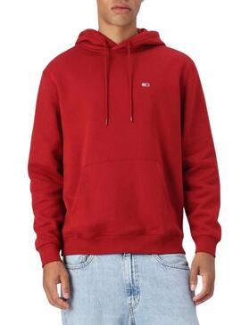 Felpa con cappuccio Tommy Jeans Hoodie rosso per uomo.