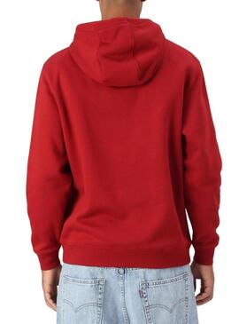 Felpa con cappuccio Tommy Jeans Hoodie rosso per uomo.