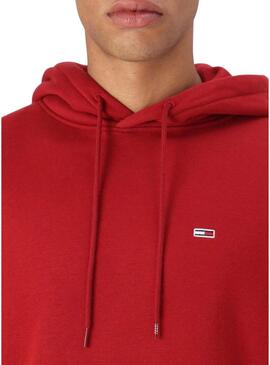 Felpa con cappuccio Tommy Jeans Hoodie rosso per uomo.