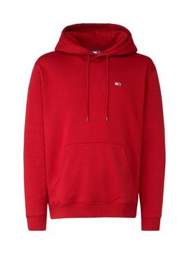 Felpa con cappuccio Tommy Jeans Hoodie rosso per uomo.