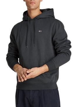 Felpa Tommy Jeans Hoodie nera per uomo