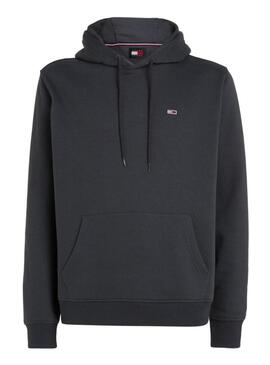 Felpa Tommy Jeans Hoodie nera per uomo