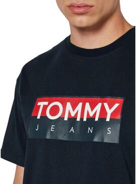 Maglietta Tommy Jeans Entry blu scuro per uomo