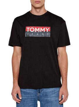 Maglietta Tommy Jeans Entry nera per uomo