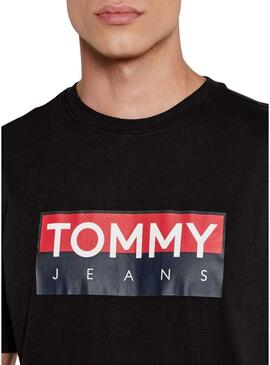 Maglietta Tommy Jeans Entry nera per uomo