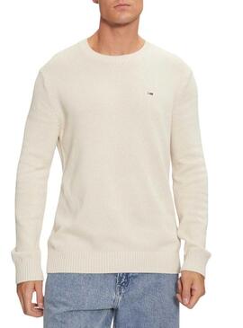 Maglia Tommy Jeans Essentials beige per uomo