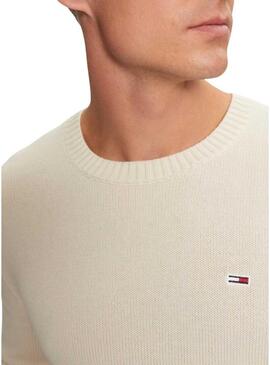 Maglia Tommy Jeans Essentials beige per uomo