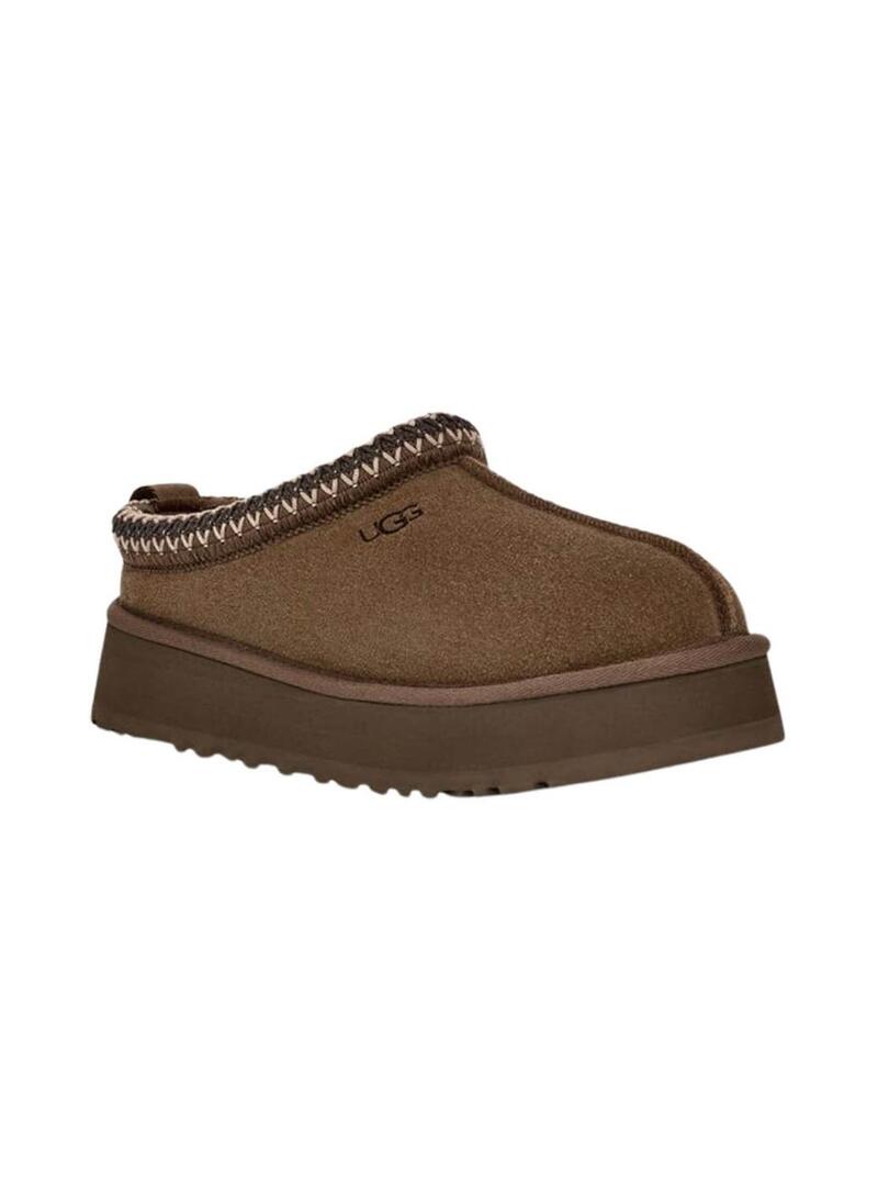 Ciabatte UGG Tasman marrone con zeppa per donna