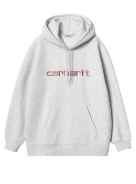 Felpa Carhartt Hooded grigia per donna