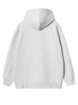 Felpa Carhartt Hooded grigia per donna