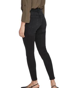 Jeans Vila Visarah denim nero per donna