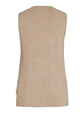 Gilet Vila Viril Knit color cammello per donna