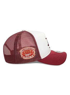 Cappello New Era World Series Trucker rosso per uomo e donna