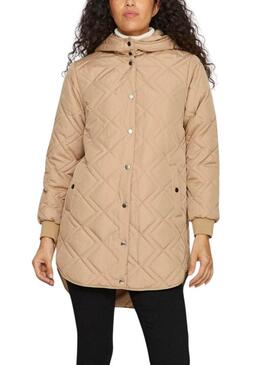 Cappotto trapuntato Vila Vijade beige per donna