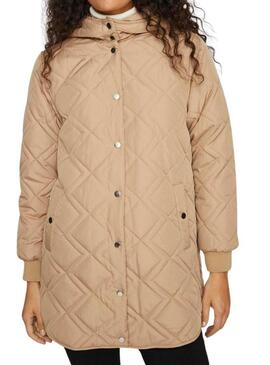 Cappotto trapuntato Vila Vijade beige per donna