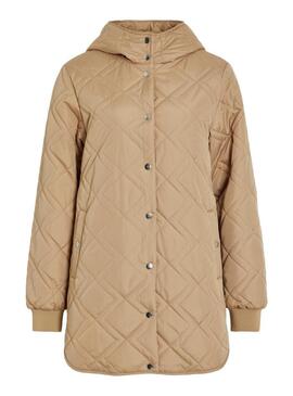 Cappotto trapuntato Vila Vijade beige per donna