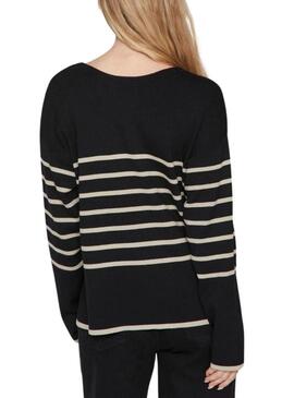 Maglione Vila Viostria a righe nero per donna 