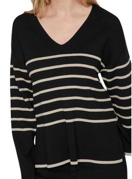 Maglione Vila Viostria a righe nero per donna 