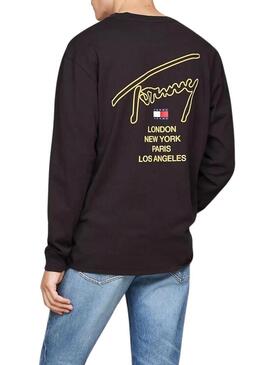 Maglietta Tommy Jeans Twist nera per uomo